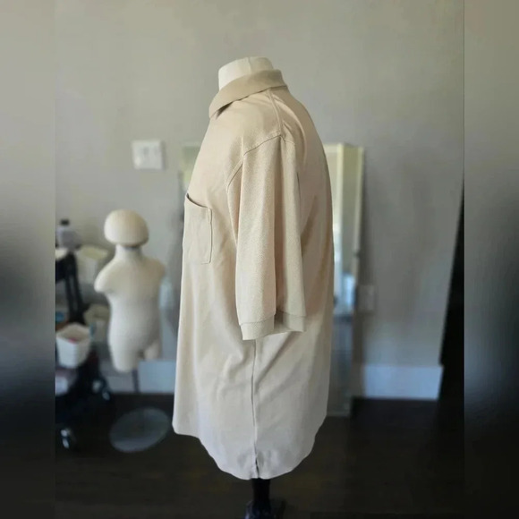 Light Beige Port Authority Polo Shirt in Mens XL - Picture 3 of 6